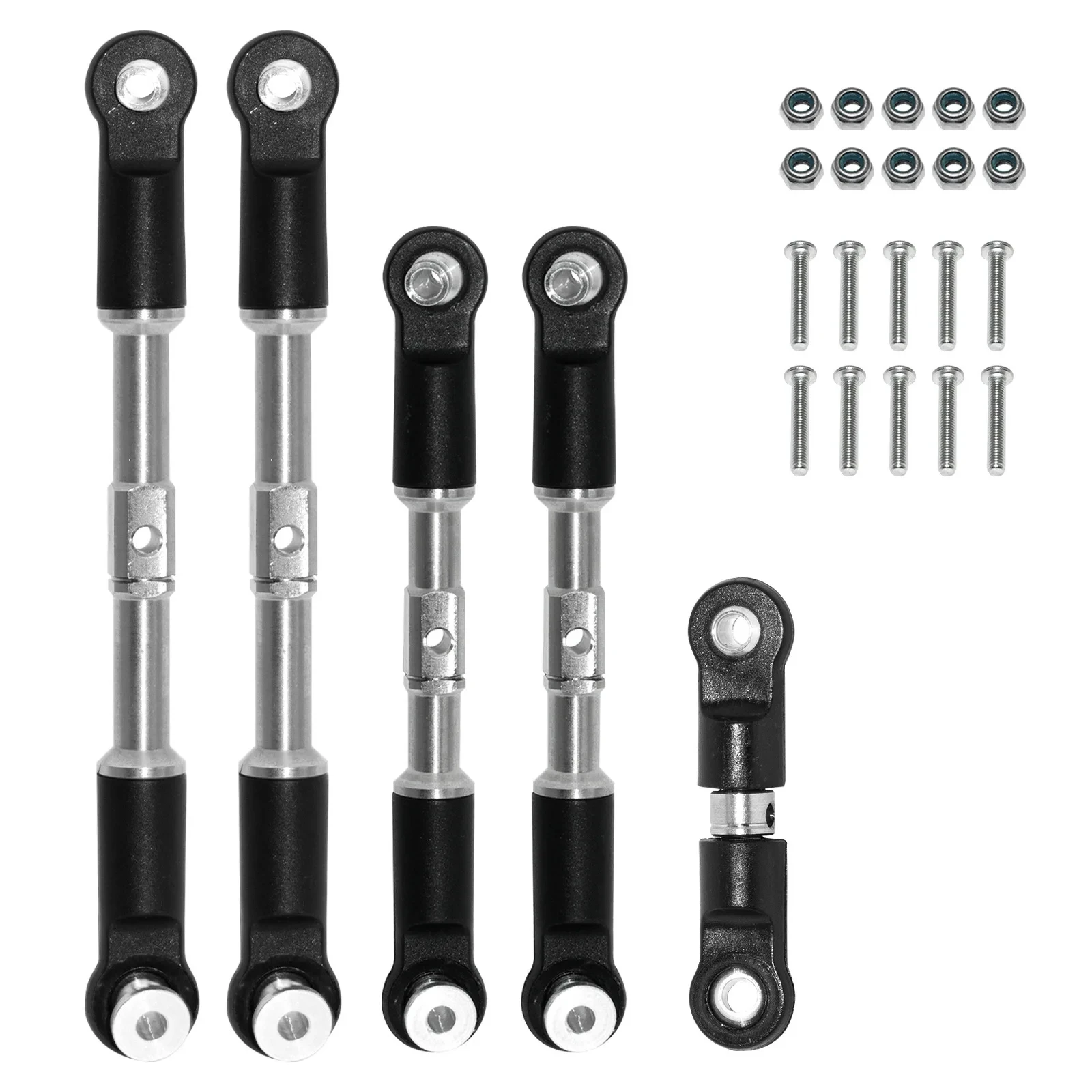 5pcs เหล็ก Turnbuckles Camber Links Toe Links ชุดเชื่อมต่อสําหรับ Arrma 1/7 Infraction Limitless Felony 1/8 Typhon อะไหล่อัพเกรด