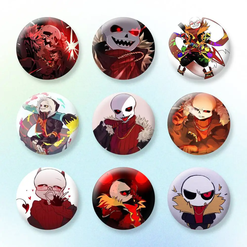 

Fell Ink Sans U-Undertale Brooches Cartoon Badge Pins Backpack Hat Accessories Friend Gift