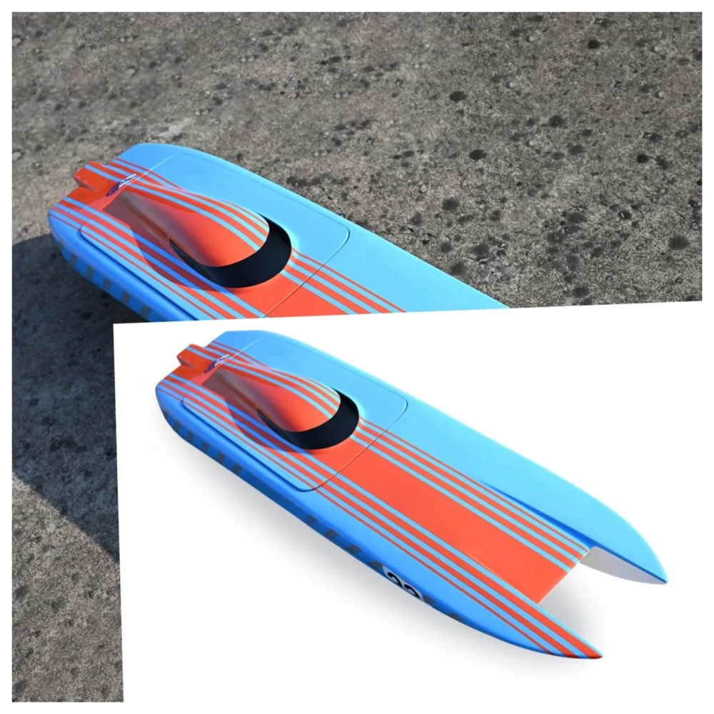 ตัวถังเรือ DTRC E33 ทำจากเคฟลาร์เคลือบสีสำเร็จรูป สำหรับเรือ RC ความเร็วสูง แบบประกอบเอง สำหรับผู้เล่นขั้นสูงเท่านั้น