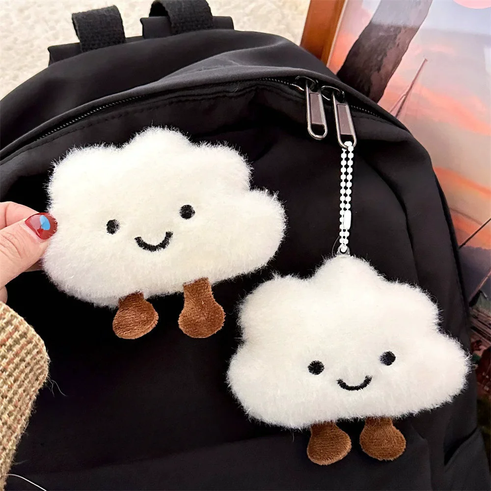 1 PC Cloud ตุ๊กตา Plush ตุ๊กตาของเล่น Kawaii พวงกุญแจเข็มกลัดผู้หญิงกระเป๋าจี้อุปกรณ์ตกแต่ง Plush Cloud