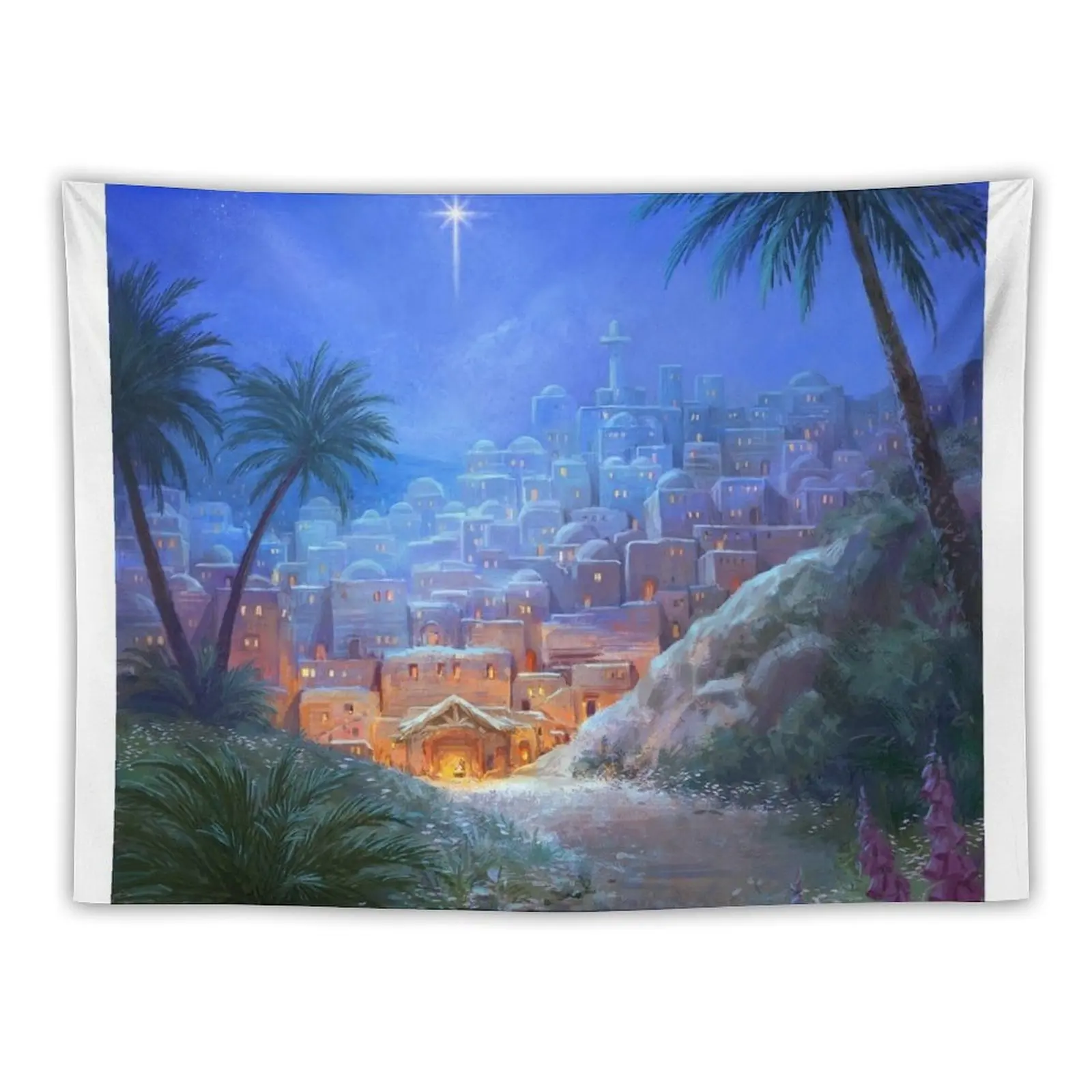 

O little town of Bethlehem Tapestry Art Mural Aesthetic Home Decor Home Decorating Wall Decorations Tapestry
