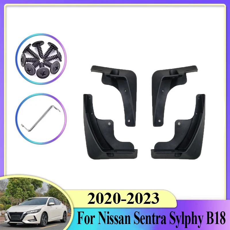 

Car Mud Flaps For Nissan Sentra Sylphy B18 2020-2023 4PCS Anti-splash Front Rear Fender Wheel Cover Guard Mudguard Accessories