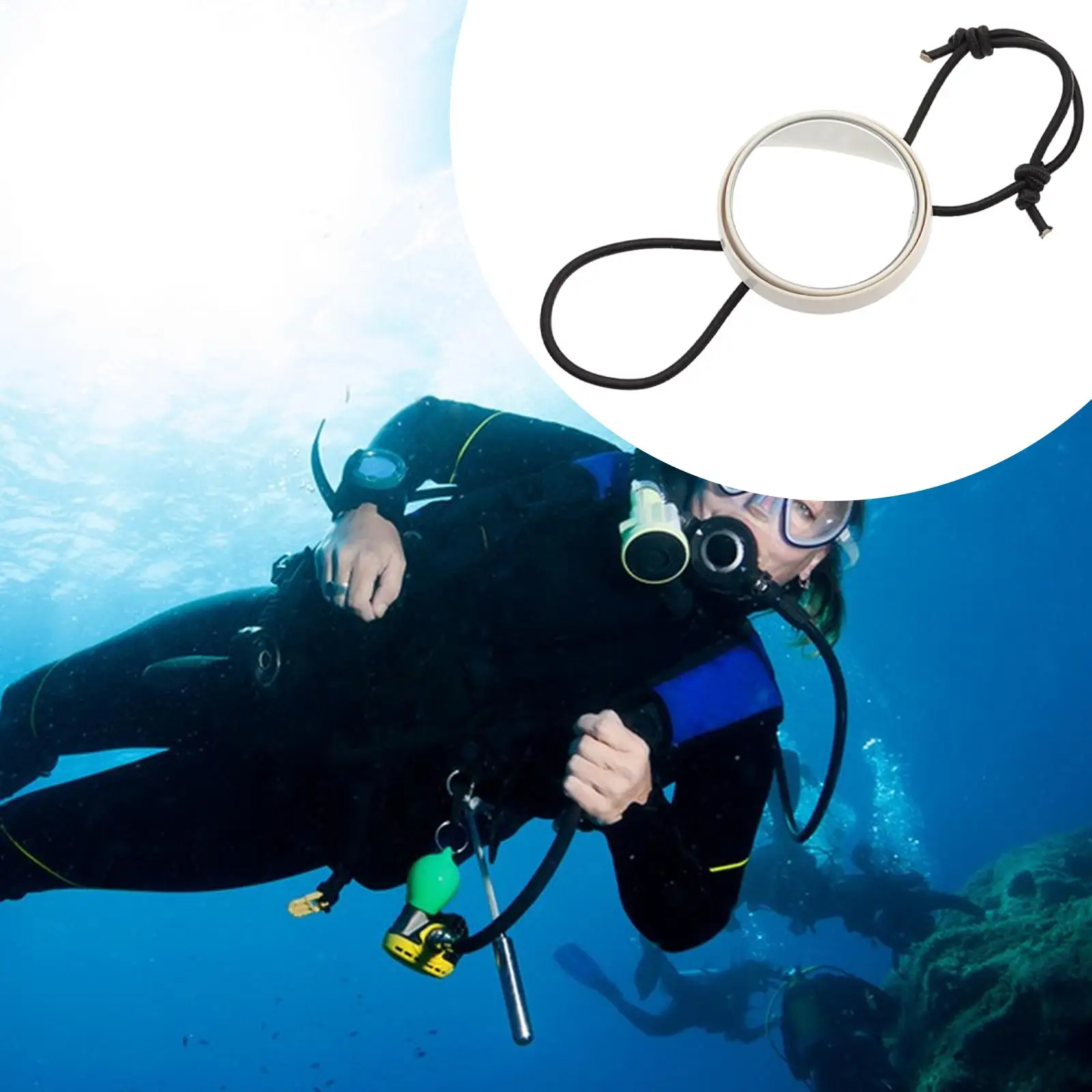 Multifunctional Diving Rear View Mirror Compact Practical Underwater Gear for Snorkeling Confined Spaces