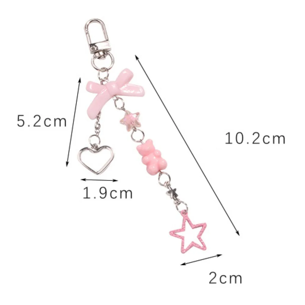 Beer Y 2K Telefoon Hanger Telefoon Sieraden Love Gothic Stijl Mobiele Sleutelhanger Lanyard Bow Key Cord Mobiele Telefoon Band Sieraden Cadeau