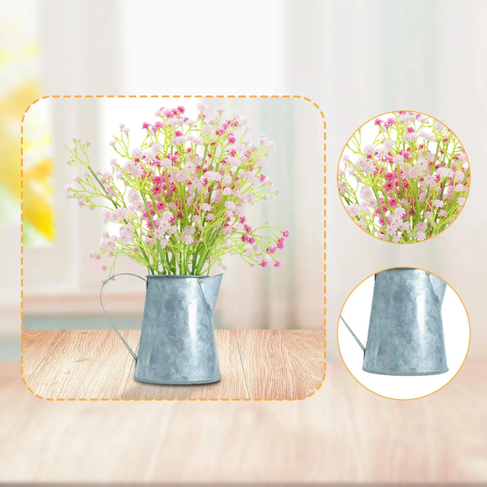 

Центральные детали стола из искусственной гипсофилы с вазой в форме кувшина для крыльца спальни своими руками