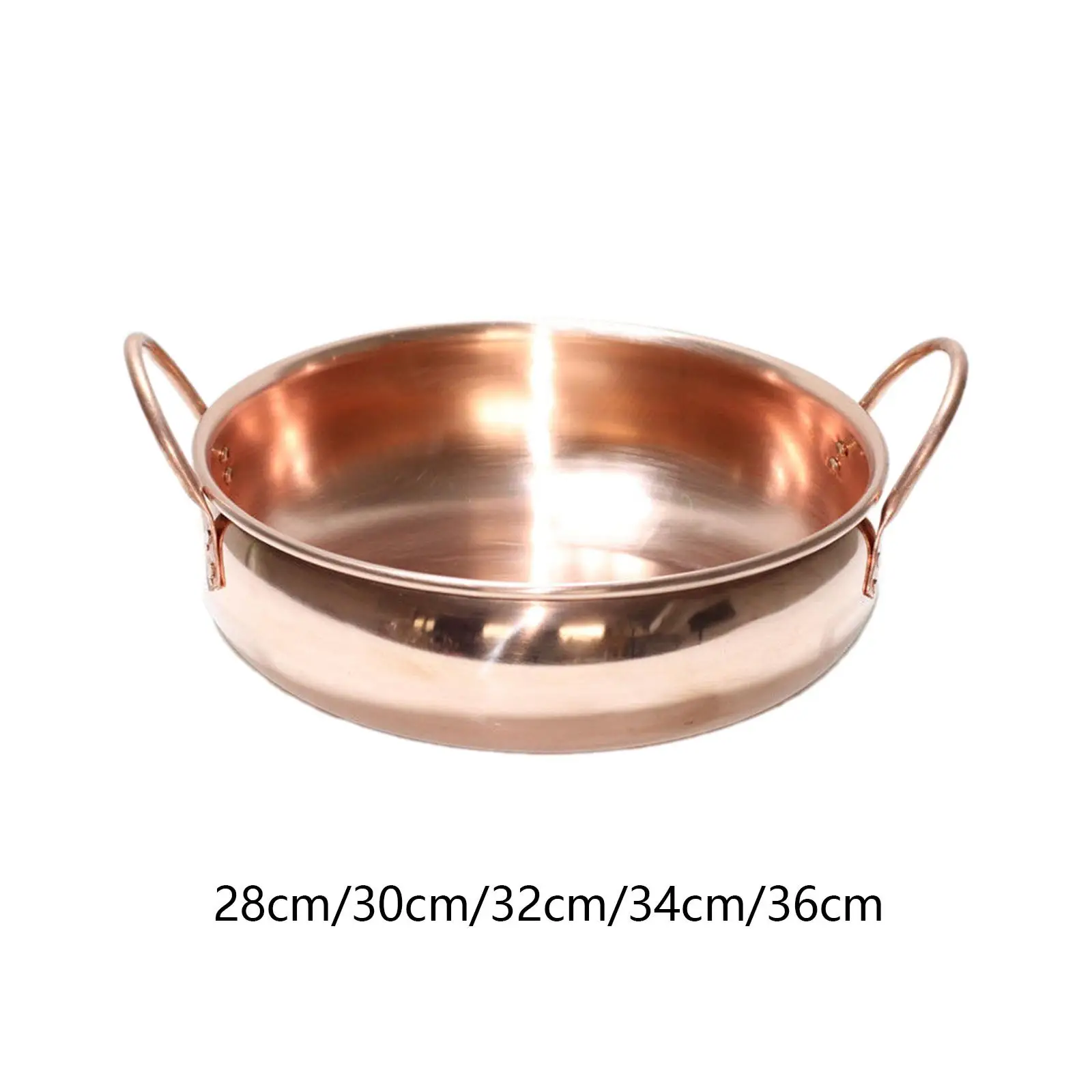 

Shabu Shabu Hot Pot Thickened Copper Hot Pots Polished No Lid Copper Hot Pot