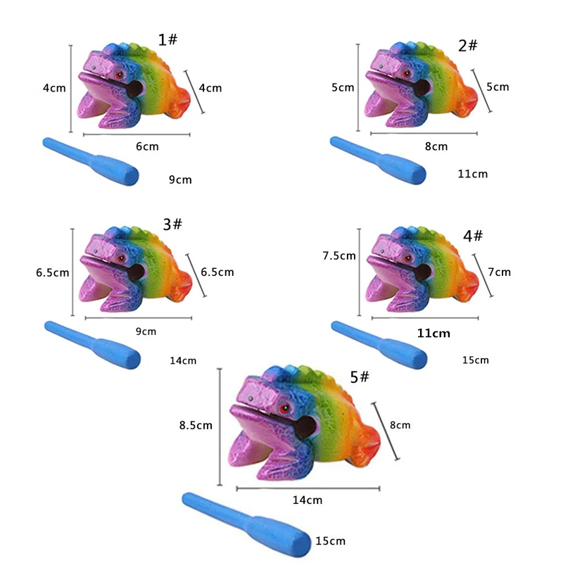 Thailand Colorful Woodcarving Frog Traditional Wooden Lucky Croaking Musical Instrument Home Office Desk Decor Lucky  Crafts
