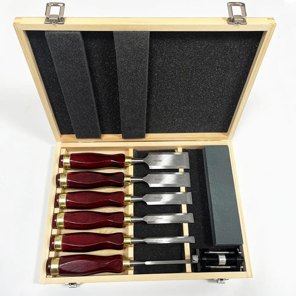 Professional Wooden Chisels 6PCS Woodworking Carving Set Chisels and Knives Sharp and Durable Multifunctional Hand Tools