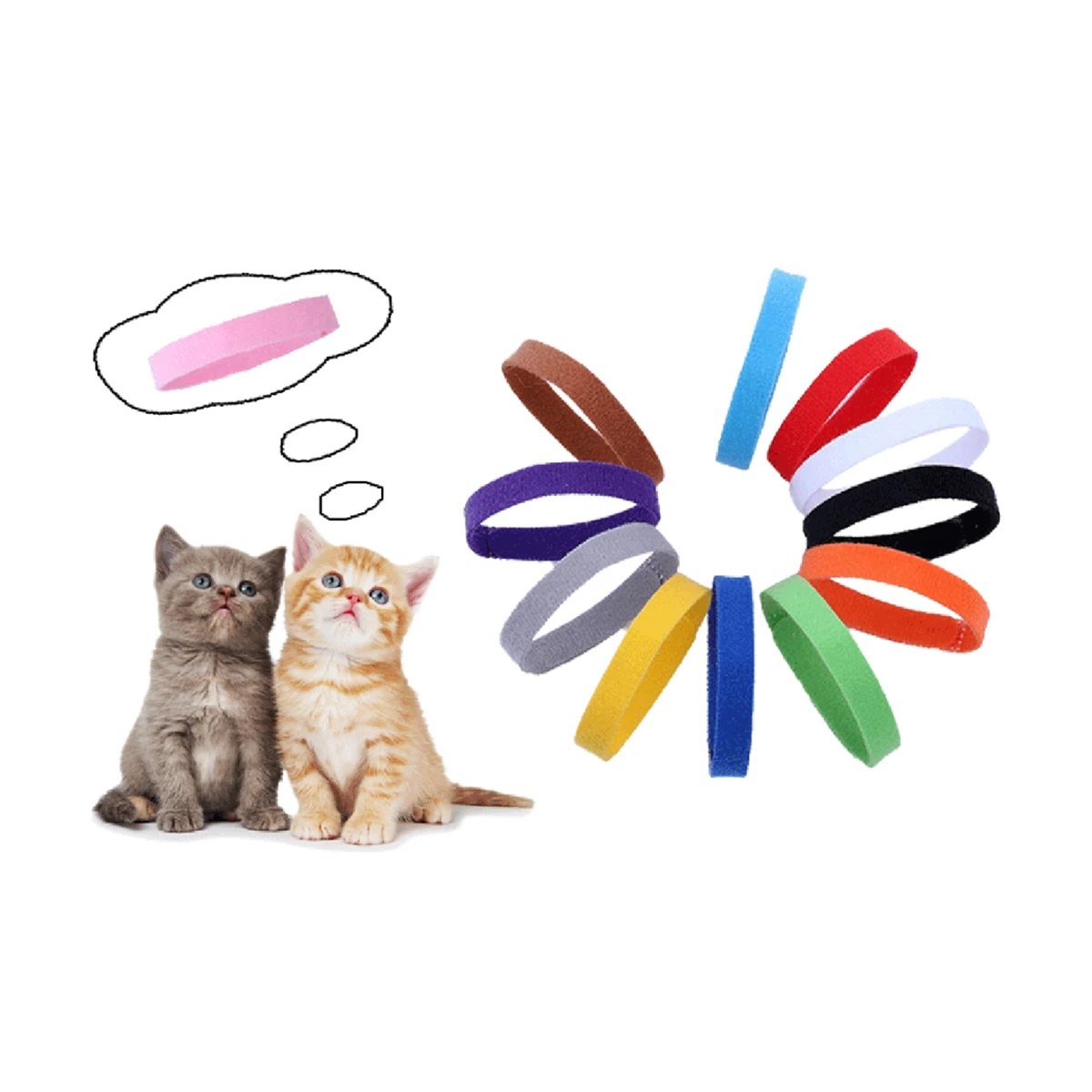 

15Pcs 15 Colors Puppy Identification Collars Colors Easy to Use Pet Supplies for Small Animals Growth Tracking