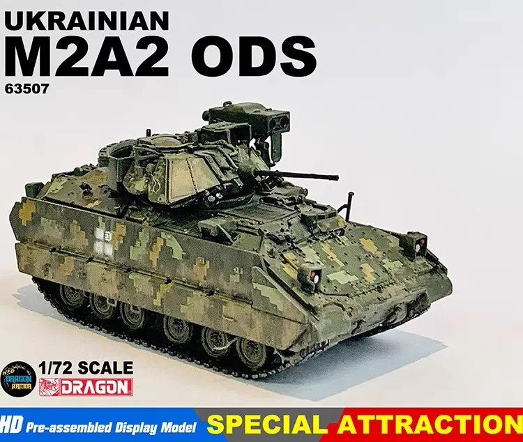 Dragon 1/72 Ukraine M2A2 ODS M2 Bradley Infantry Tank Finished Model Tank 63507 Plastic Diecast Military Collection in Stock