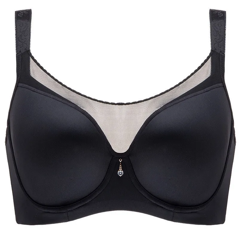 Plus Size Seamless Strapless Bra Thin Underwire Push Up Buckles Bra for Women 34 36 38 40 42 44 46 B C D E F G