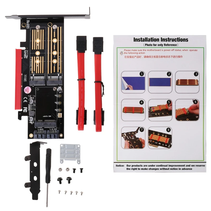 

Universal Computer Expansion Cards PCI-E X16 to for M.2 SSD PCIE to Adapt