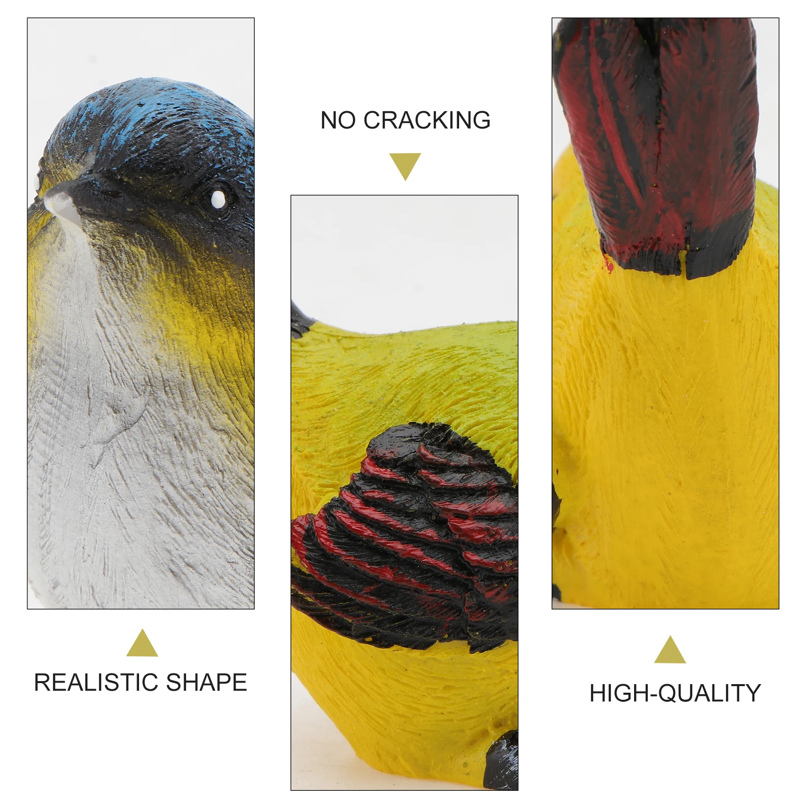 

4 PCS Small Resin Crafts Decoration Decorative Bird Figurines Household Colorful