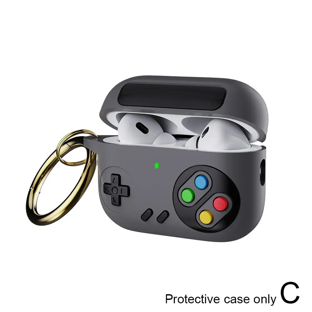 Pokrowiec na słuchawki na 4 silikonowe retro konsole do gier na 4 słuchawki Bluetooth Pokrowiec ochronny na słuchawki C V0e3