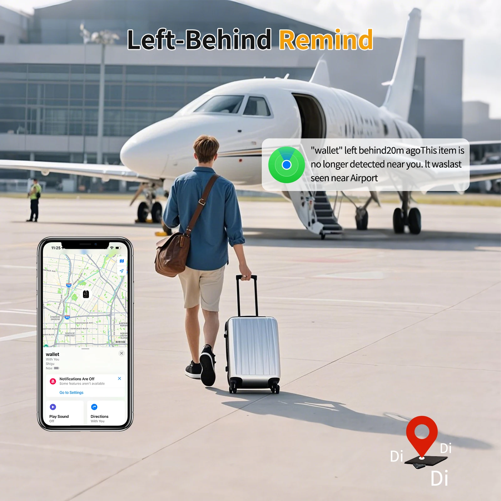ペット用ミニ Bluetooth ウォレット トラッカー カード ワイヤレス充電は Apple Find My で動作します (iOS のみ) IP68 防水アイテム トラッカー