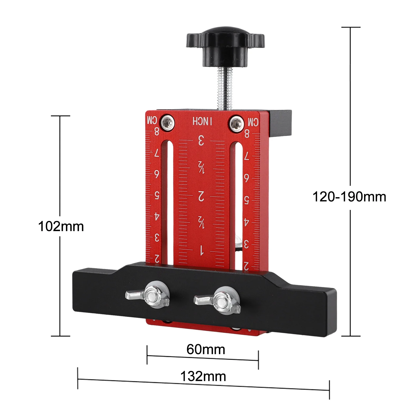 Cabinet Door Mounting Jig, With Support Arm&Clamp, Aluminum Alloy Cupboard Mounting Clamp For Installing Cabinets Locator