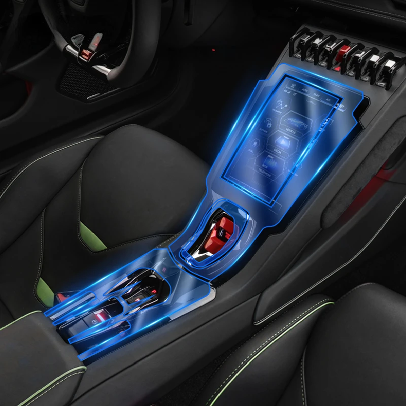 For Lamborghini Huracan 2019-2022Car Interior Center console Transparent TPU Protective film Anti-scratch Repair film Accessorie