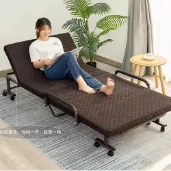 Modern Single Folding Bed Luxury Girls Metal Design Beauty Bed Space Saving Safe Portable Camping Cama Office Furniture