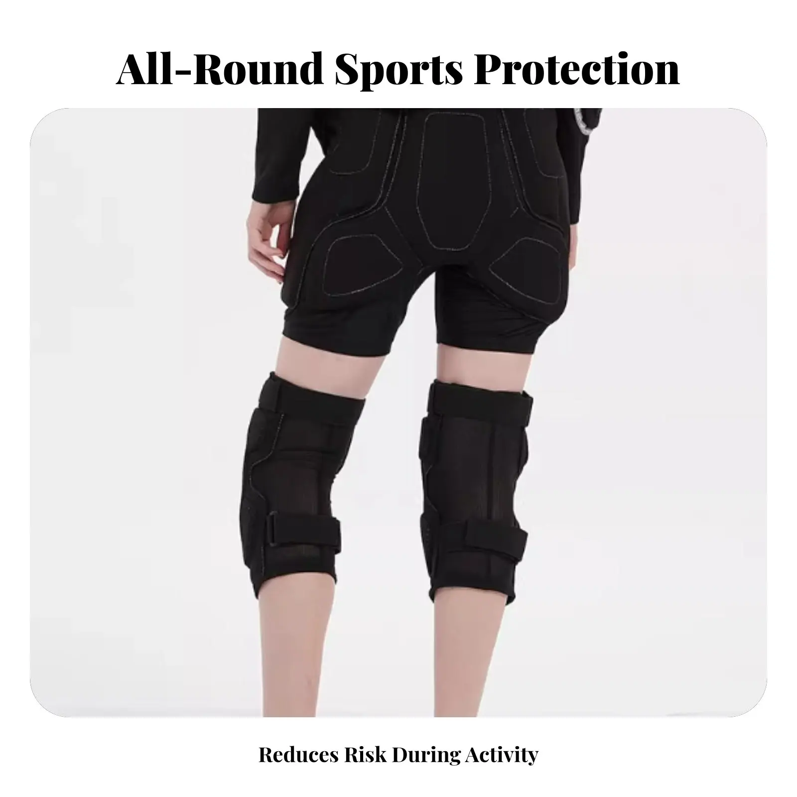 Ski Pelvic Pad & Knee Protector Set, Shock-Absorbing Pants, Unisex, Wear Under Clothing, For Kids & Adults - view 3