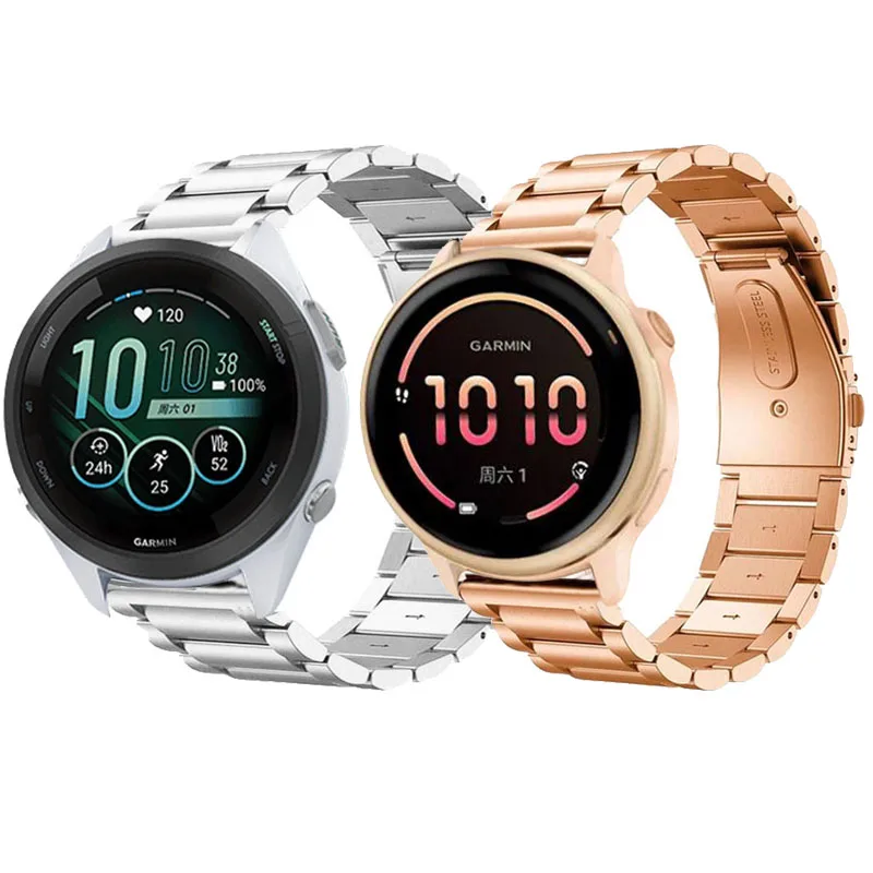 20mm 22mm metal strap For Garmin Venu 3/sq2 Plus/GarminActive 6 5 Band Forerunner 265 255 245 165 Music Vivoactive 3 4 Bracelet