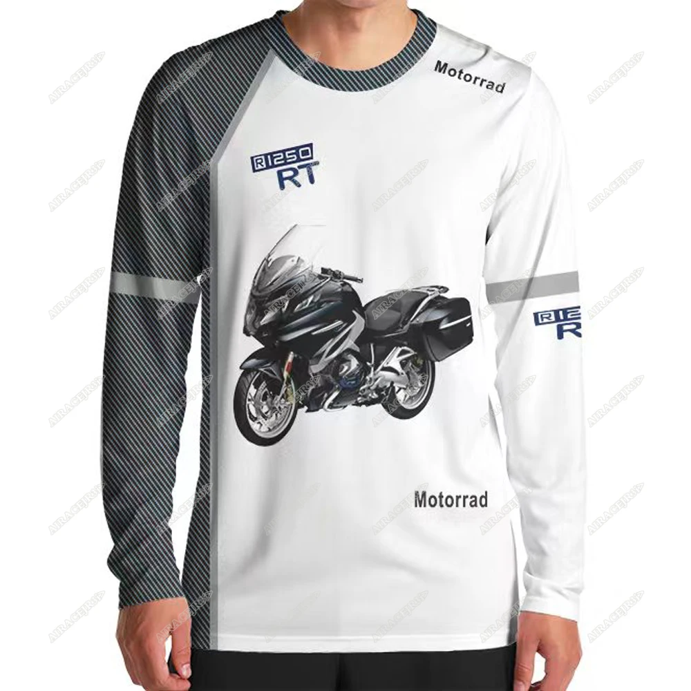 Motorcycle Ride For BMW R1250 RT Motorrad ADVENTURE Sports Racing Team Summer Quick Dry Anti-UV Long T-shirt Men\'s Jerseys