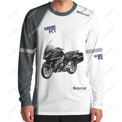 For BMW motosiklet binmek R1250 RT Motorrad macera spor yarış ekibi yaz hızlı kuru Anti-UV uzun T-shirt erkek formalar