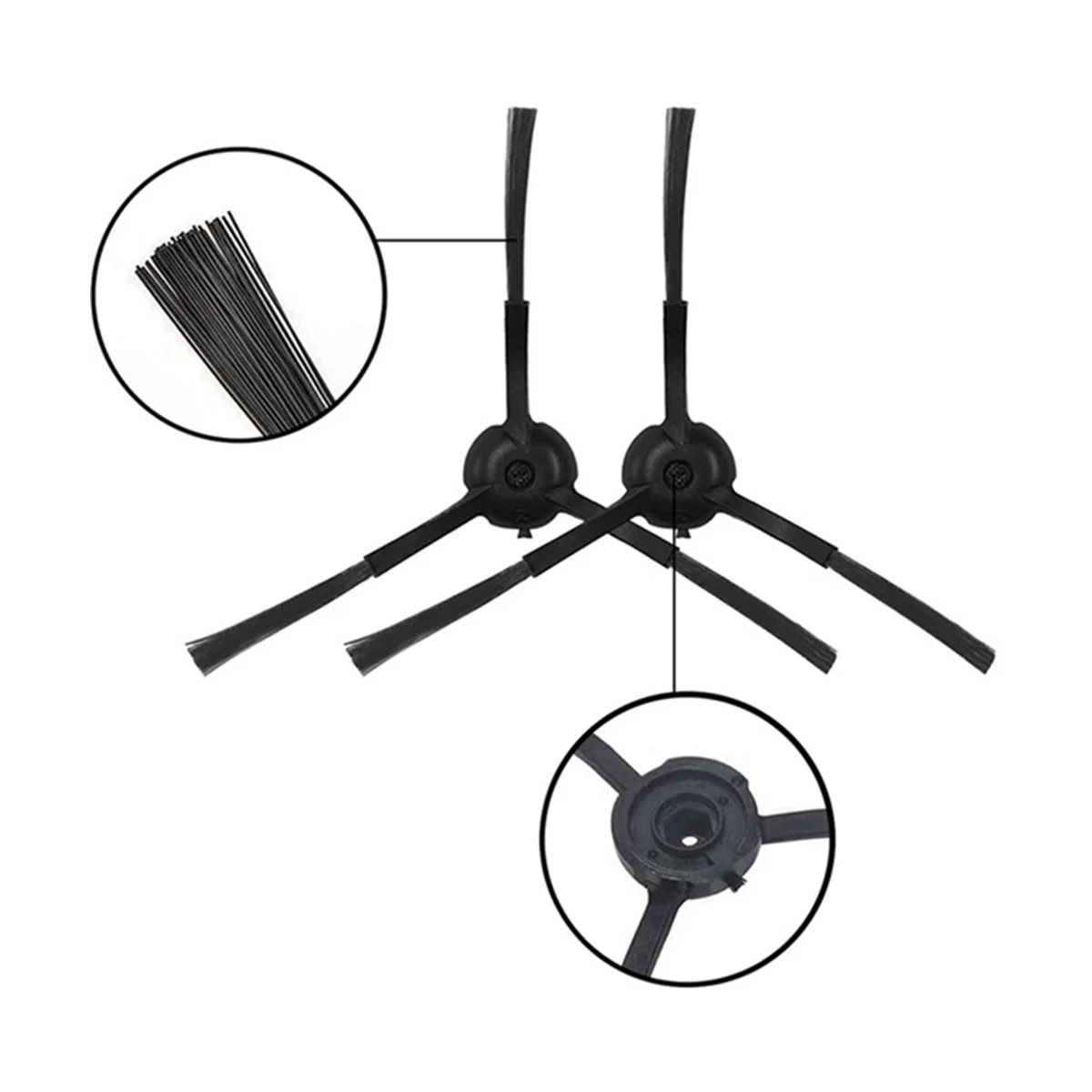 อะไหล่แปรงแผ่นกรอง HEPA ด้านข้าง8ชิ้นหุ่นยนต์ดูดฝุ่นสำหรับ H30 xclea H40บวกบวก QYSDJ01