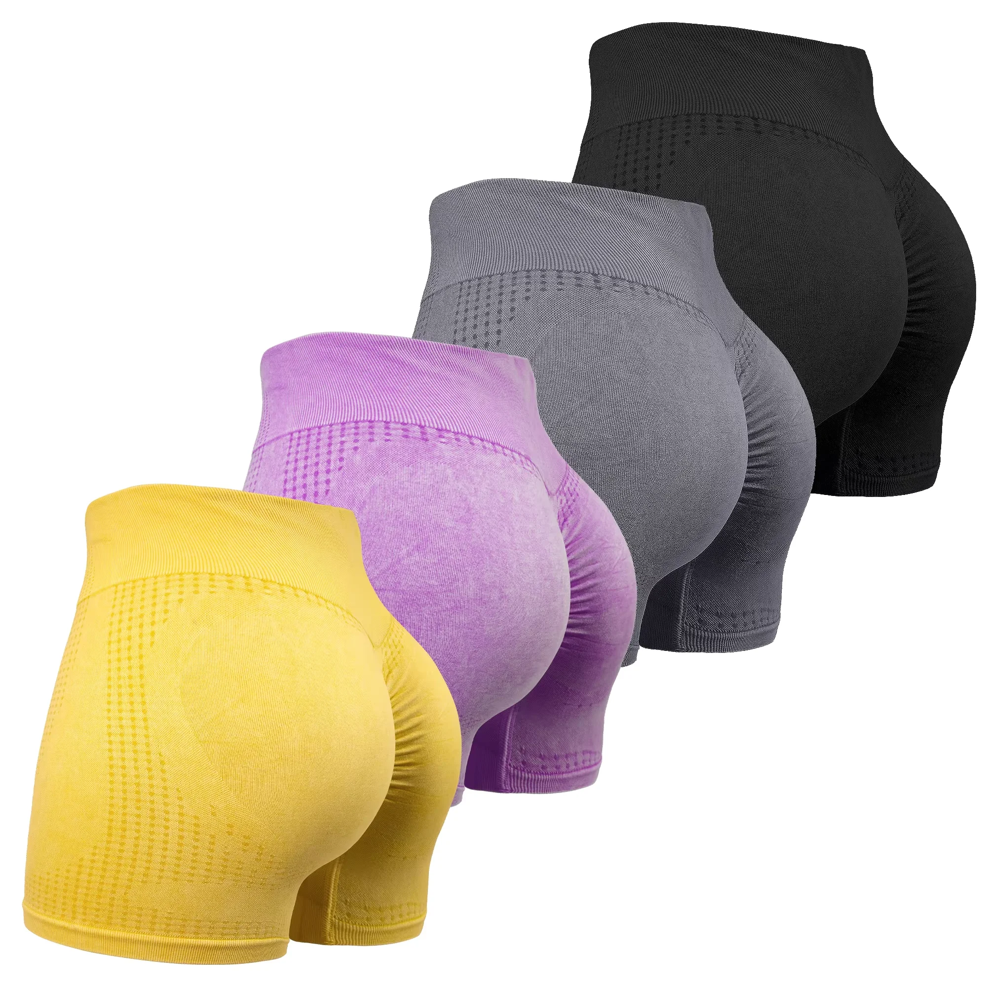

Women's High-Waisted Yoga Cycling Shorts - Tummy Control Booty-Lifting Workout Leggings, Breathable Quick-Dry No Awkward Lines