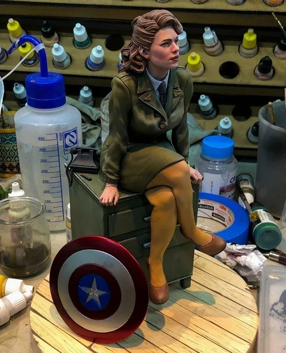 1/18 1/24 Resin Model Agent Carter Figure Sculpture Unpainted Painted RW-730