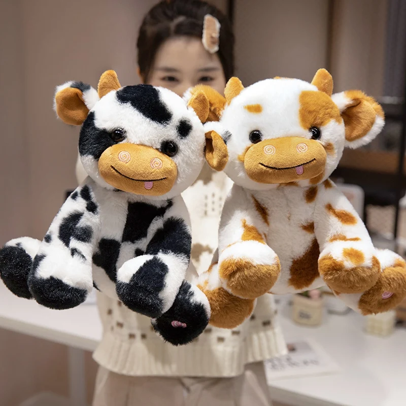 

20/25cm Kawaii Stuffed Animal LED Dolls Glowing Cow Plush Toy Room Throw Pillow Cushion Birthday Gift For Girls Boys Decor