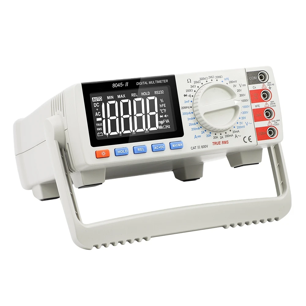 VC8045-II High Precision White Cheap Desktop 4 1/2 Digit DMM Digital Multimeter Testing Equipment True RMS DC AC 1000V 20A Meter