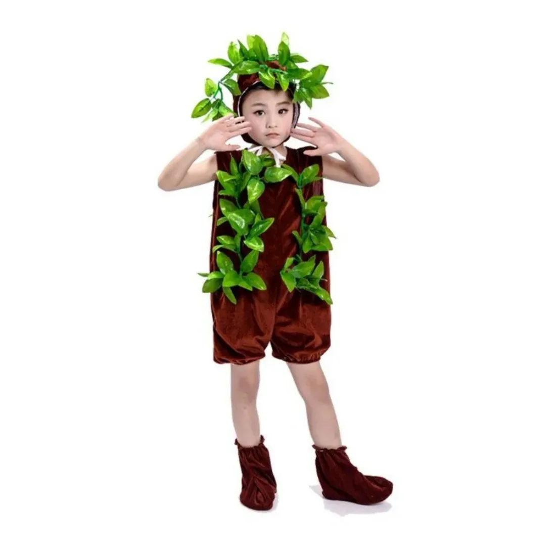 Children Tree Dance Costume - Pine Tree Performance Outfit for Boys and Girls, Tree Cosplay Costume for Christmas and Halloween