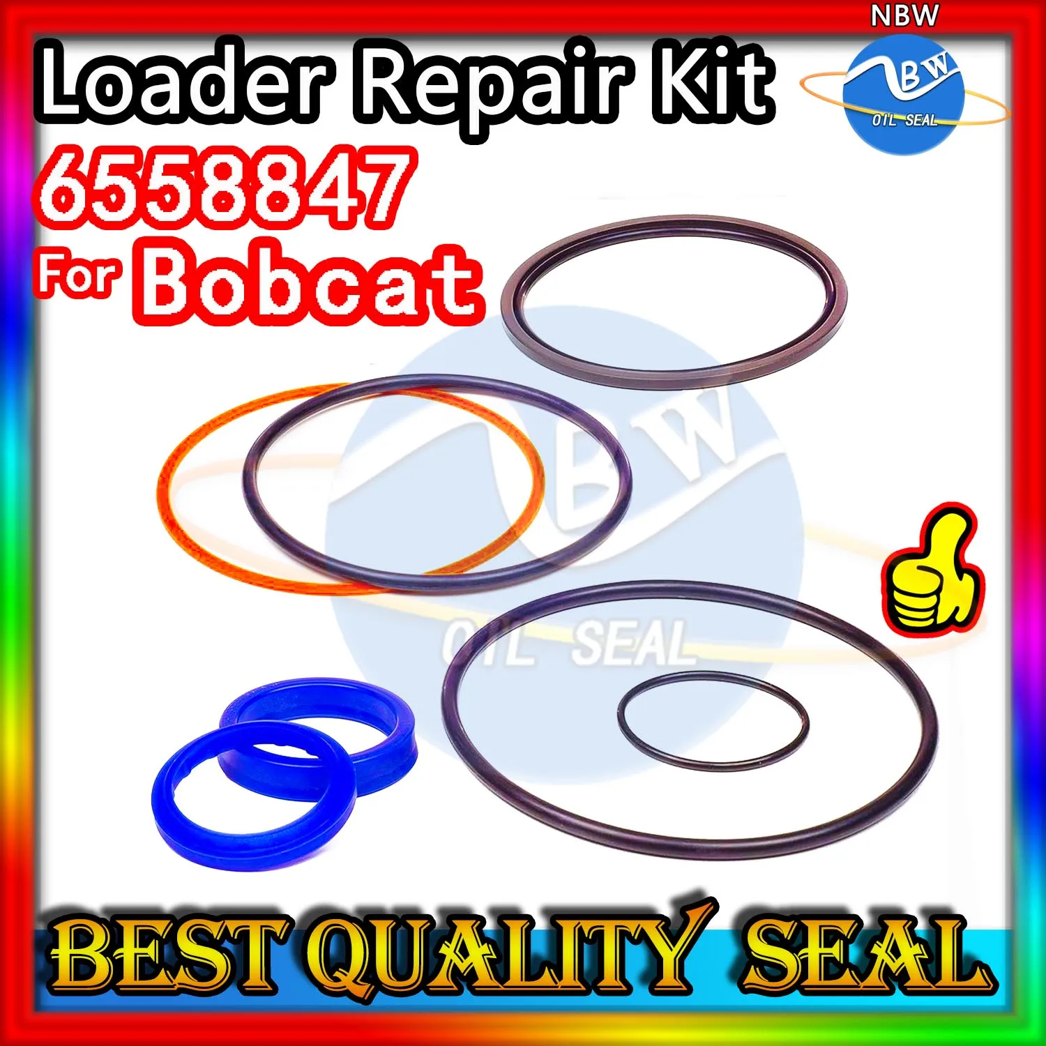 For Bobcat 6558847 Loader Oil Seals Kit High Quality Repair Lift Tilt Steering Engine O-ring Cylinder Hydraulic Gasket Nitrile