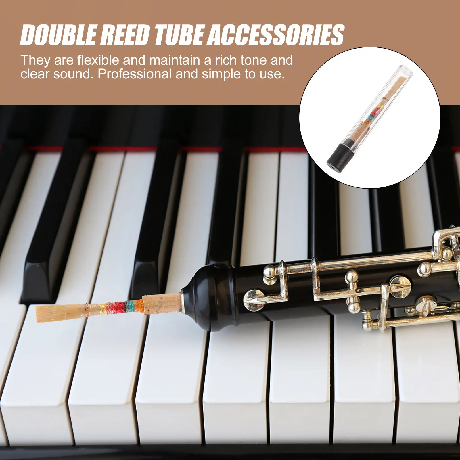 

Natural Oboe Reeds Durable Professional Flexible Reeds Compact Instrument Reed for Students Beginners Oboe Durable Reed
