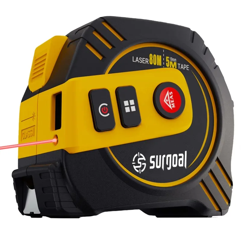 Rechargeable 2-in-1   Tape Measure,Units Switchable,Perfect for Building & Design   Rangefinder   Tape Measure