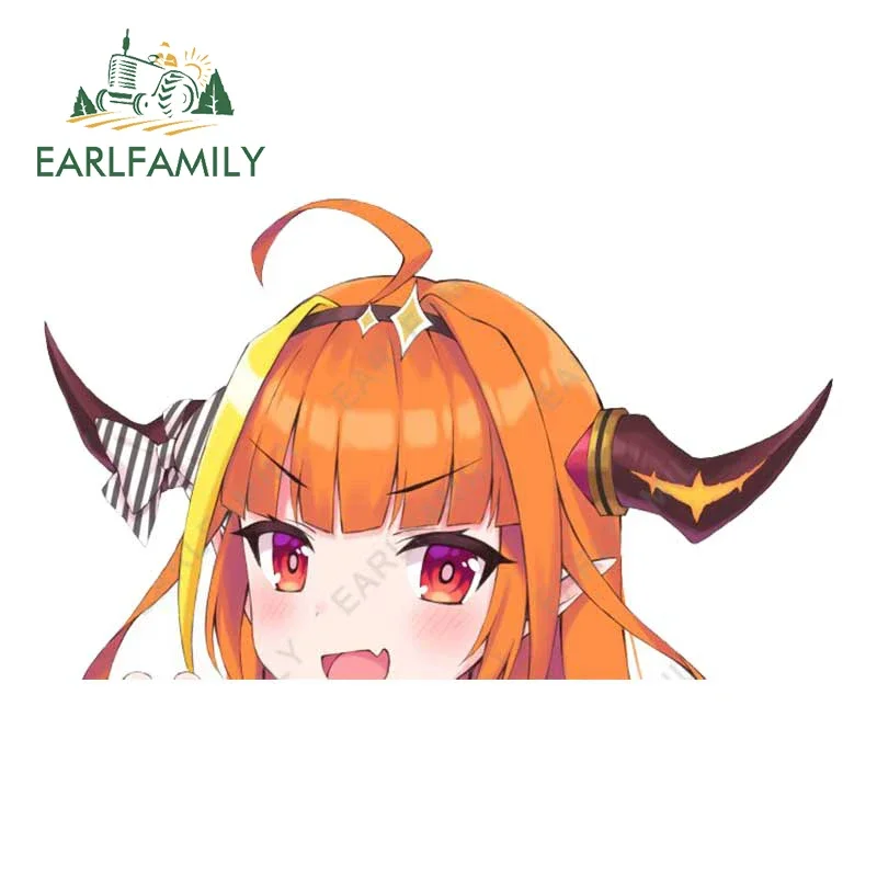 EARLFAMILY Hololive Kiryu Coco Peek Personality Caravan Car Stickers Funny Graffiti Car Accessories Vinyl Decal Trunk RV JDM