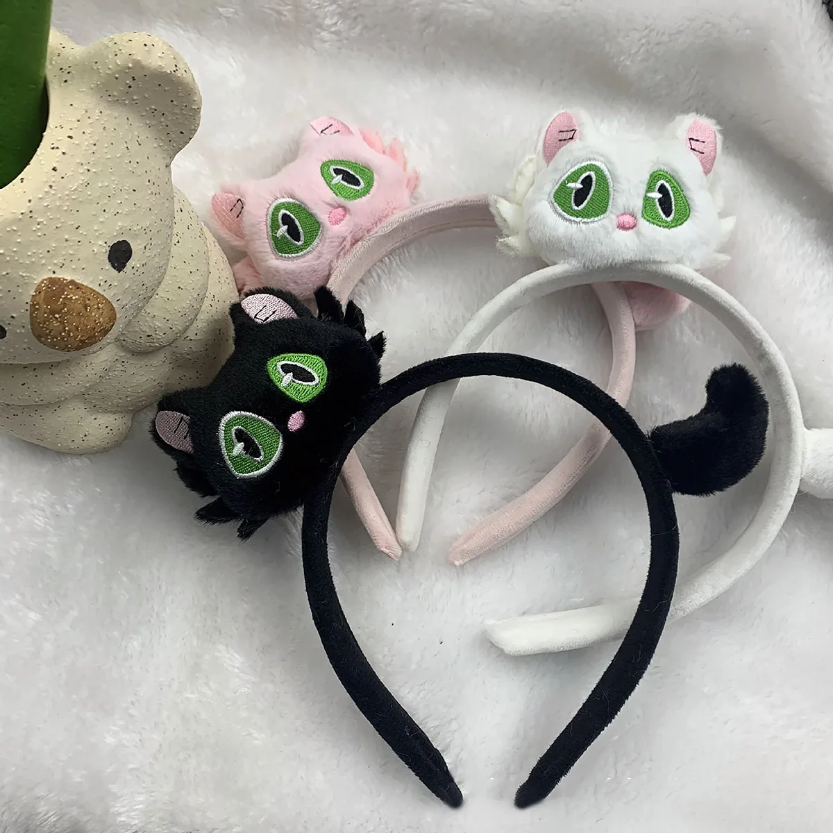 YANZAI 3Pcs Cute Creative Cat Hair Bands Funny Cartoon Headdress Cat Super Cute Headband Fashion Hair Accessories