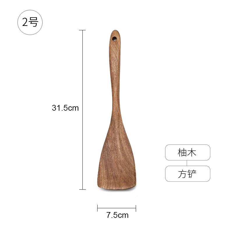 Wooden Spatula For Cooking 12.4 Inch Premium Utensils Long Handled Kitchen Spurtle Set Ideal For Pan And Wok Wood Turner