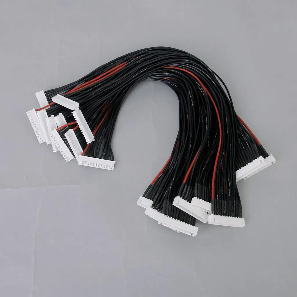 10 Pieces 12S JST-XH Plug Cord Extension Wires for RC Model Parts