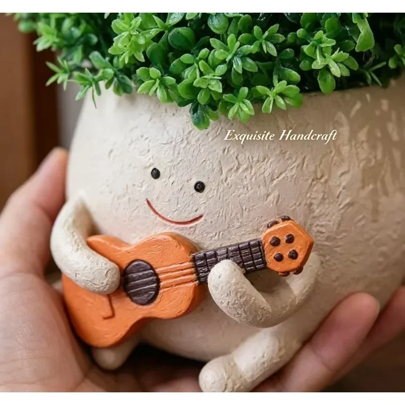 Crafts Creative Home Personality Flower Pot Outdoor Garden Decoration Cute Succulent Swing Flower Pot