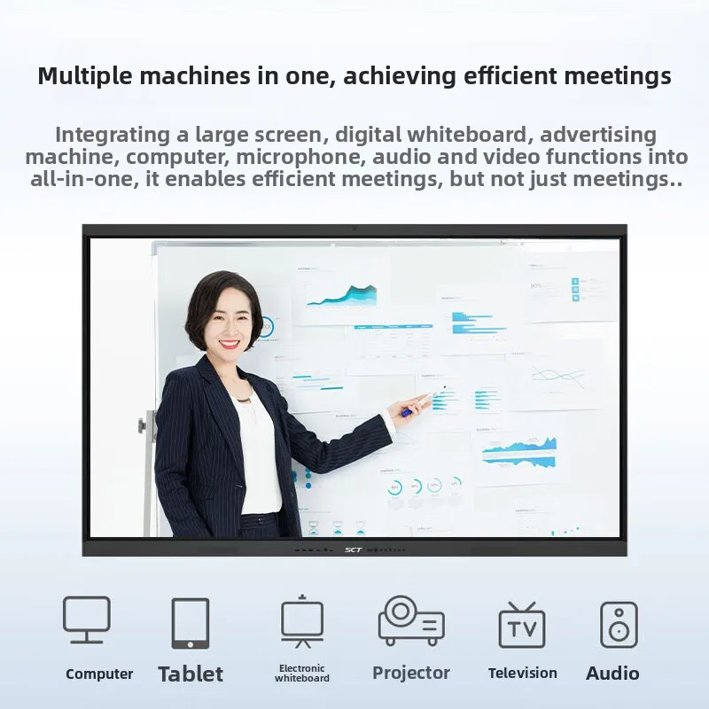 Visual Communication Teaching All-in-one Machine Interactive Touch Conference Tablet Display Smart Large Screen Touch Teaching