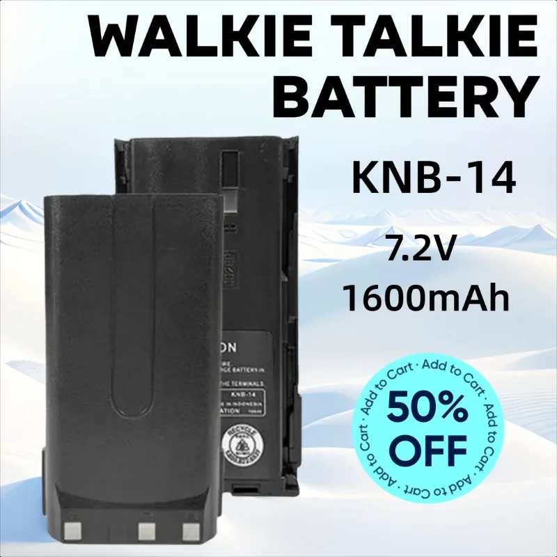 7,2 V 1600 mAh KNB-14 für Kenwood TK378 TK3107 Walkie Talkie Akku wiederaufladbare Li-Ionen-Akkus