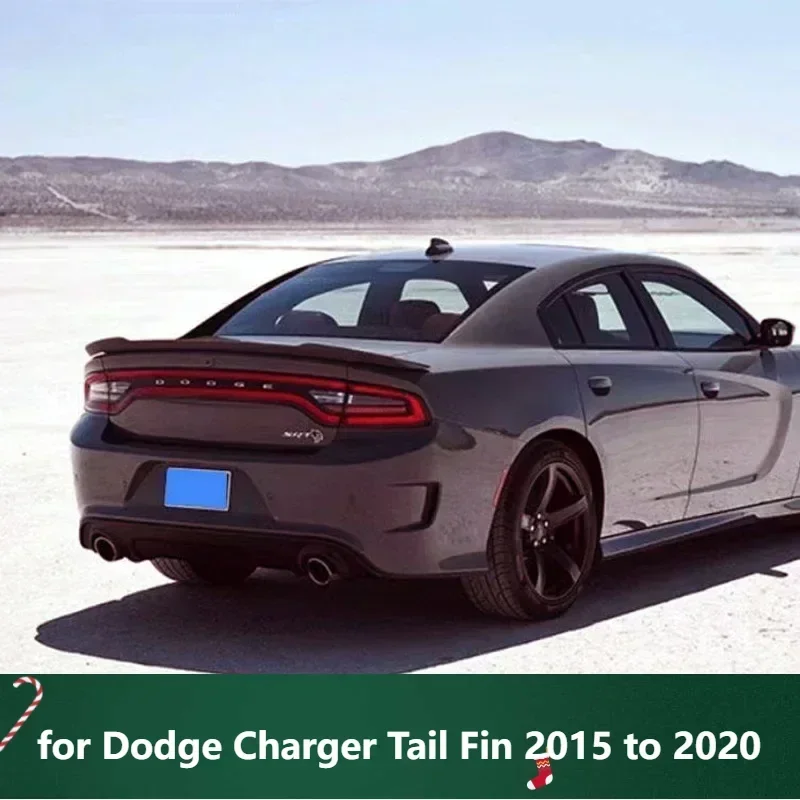 New! Spoiler for Dodge Charger Tail Fin 2015 to 2020 Black Type D Rear Wing Accessories