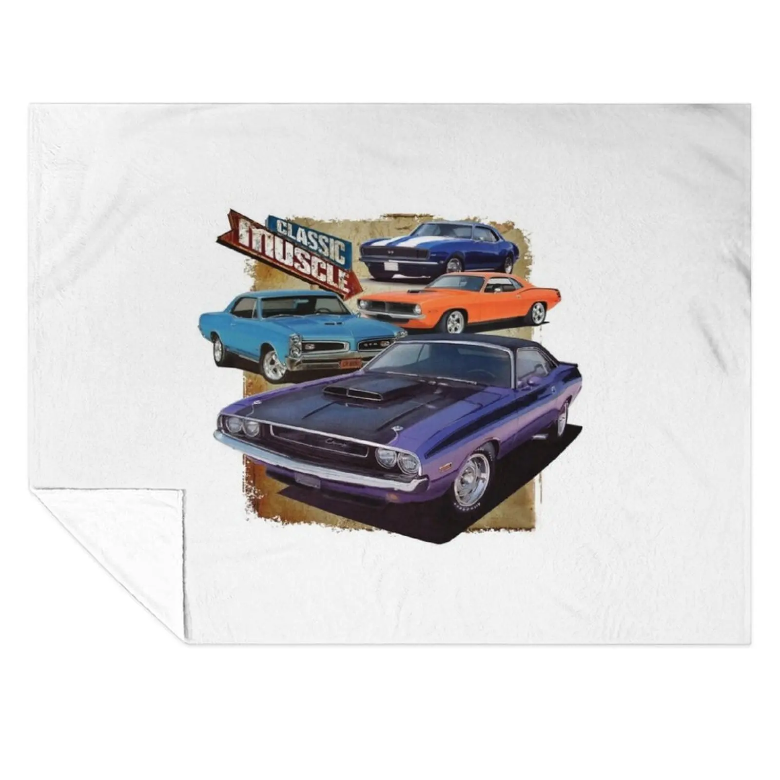 

Classic Muscle Cars Throw Blanket Soft Big cosplay anime warm for winter Retros Blankets