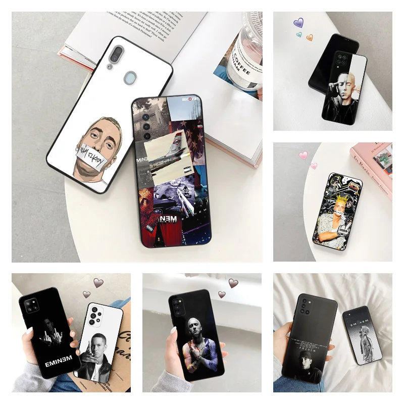 

Matte Phone Case For Samsung A12 A11 A04 A03 A02 A01 A91 A70 A50 A40 A30 A20 E A10 S Eminem RAP GOD Black Soft Cover