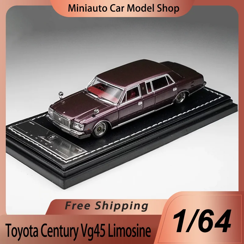 Nuevo en Shock Retro Studio: Modelo de aleación fundida a presión Toyota Century VG45 Limusina 1:64, Sedán VIP de lujo, Century de perfil bajo, Coche de juguete, Regalo