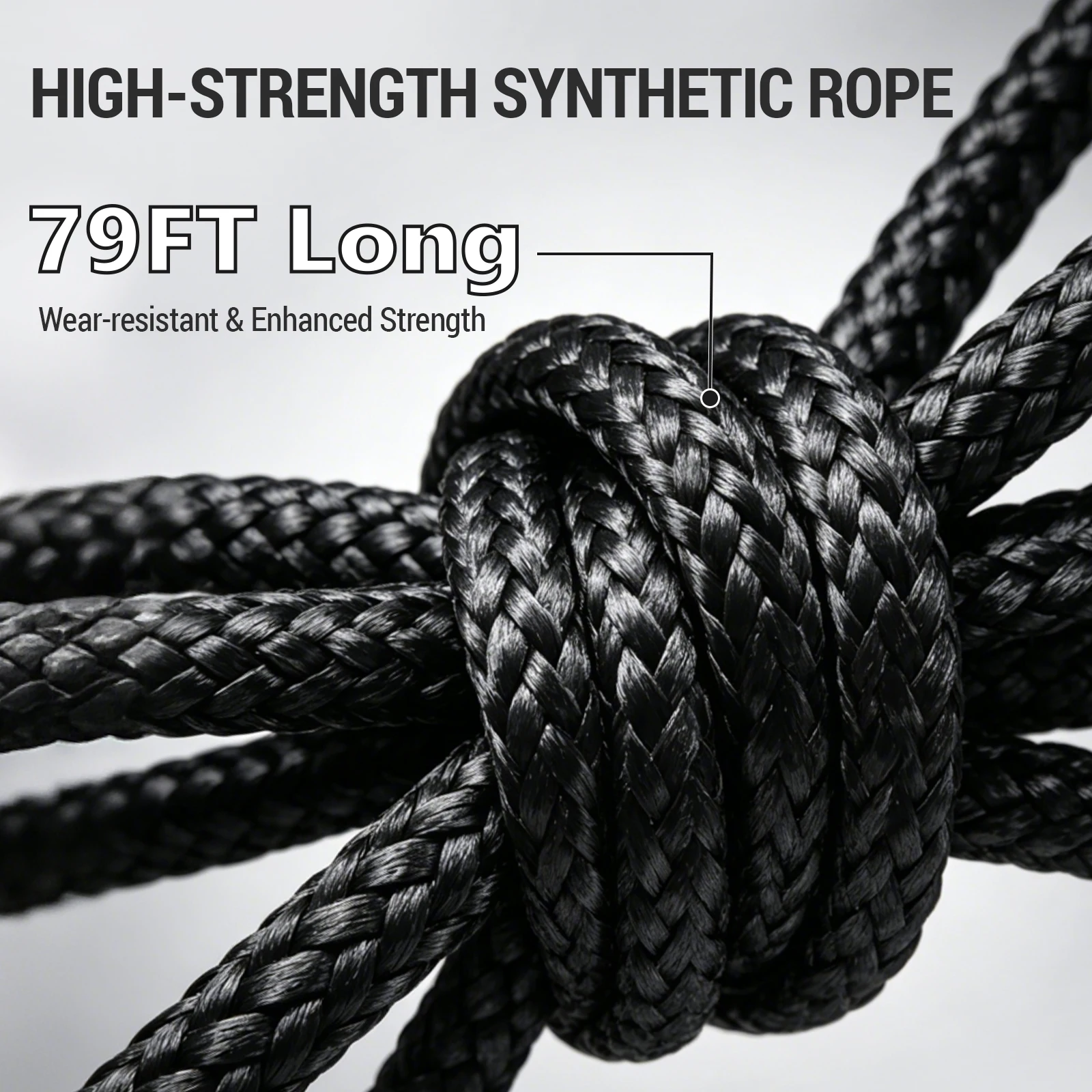 ​​SIHAO 13500LBS Electric Winch 12V - High-Strength Synthetic Rope with Wireless Remote for Off-Road 4x4, ATV, Truck & Trailer​ 8