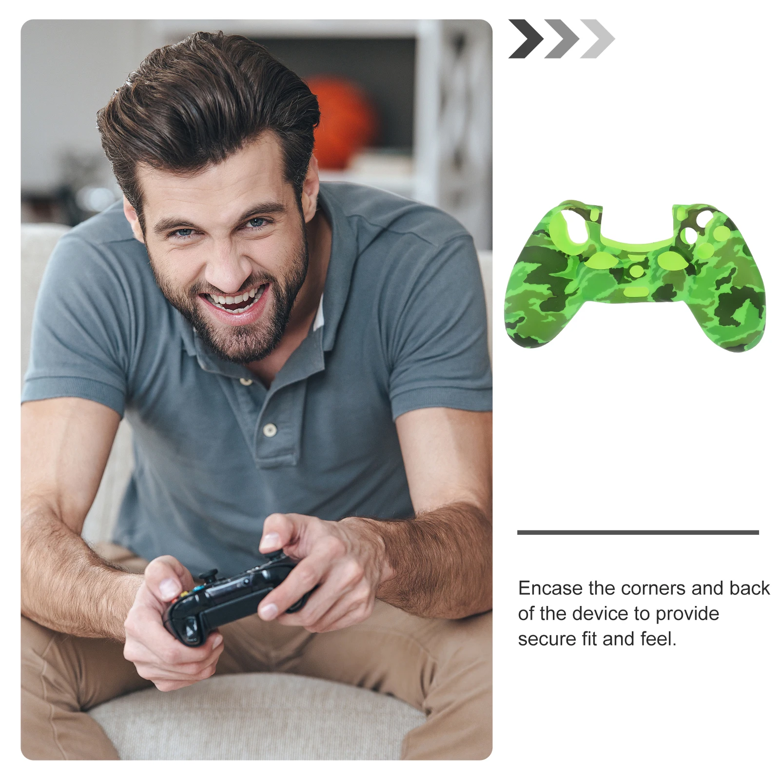 

Camouflage Green Silicone Protective Case For Controller Dustproof Scratch Resistant Washable Grip Cover Accessories