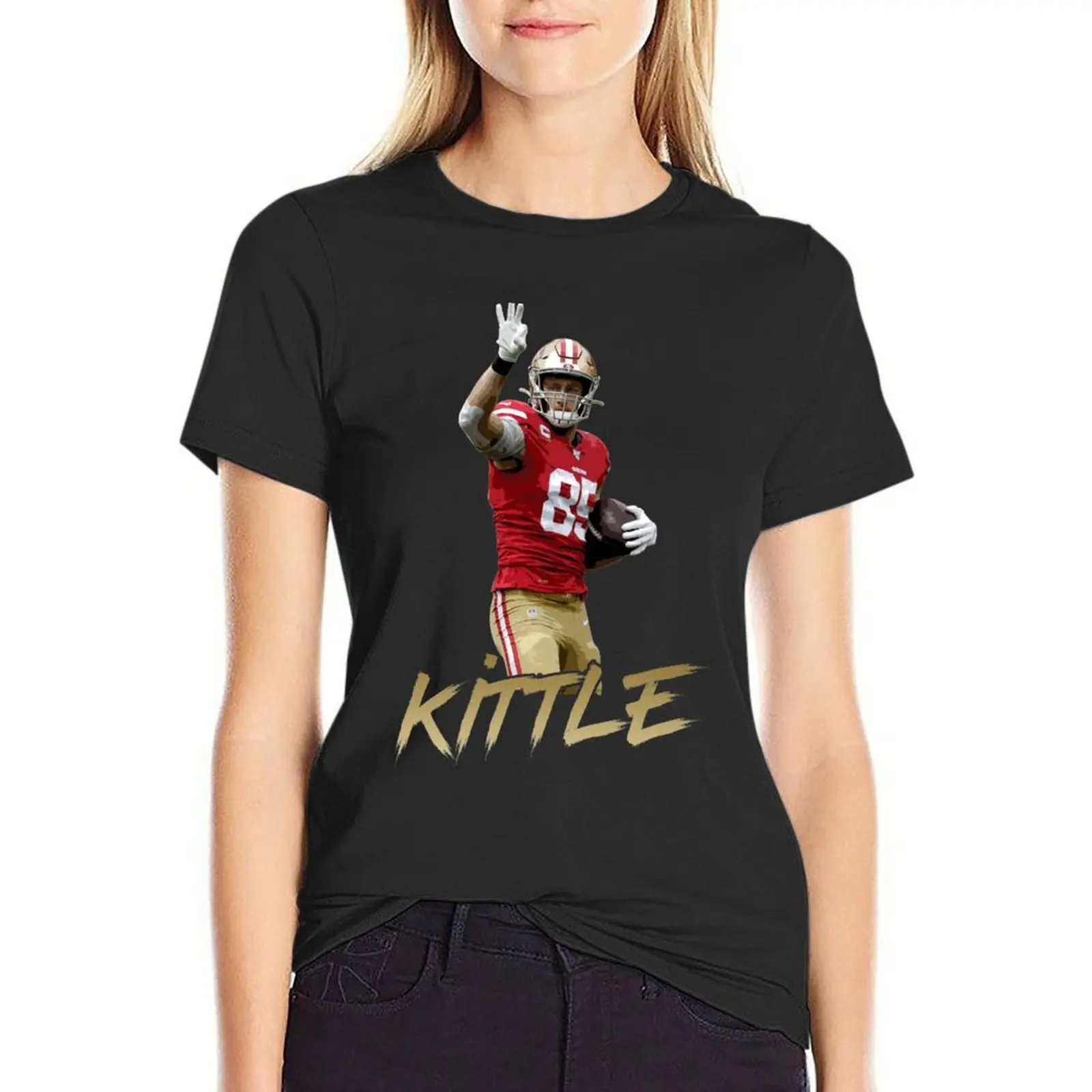 

George Kittle T-Shirt female Female clothing aesthetic clothes Woman fashion