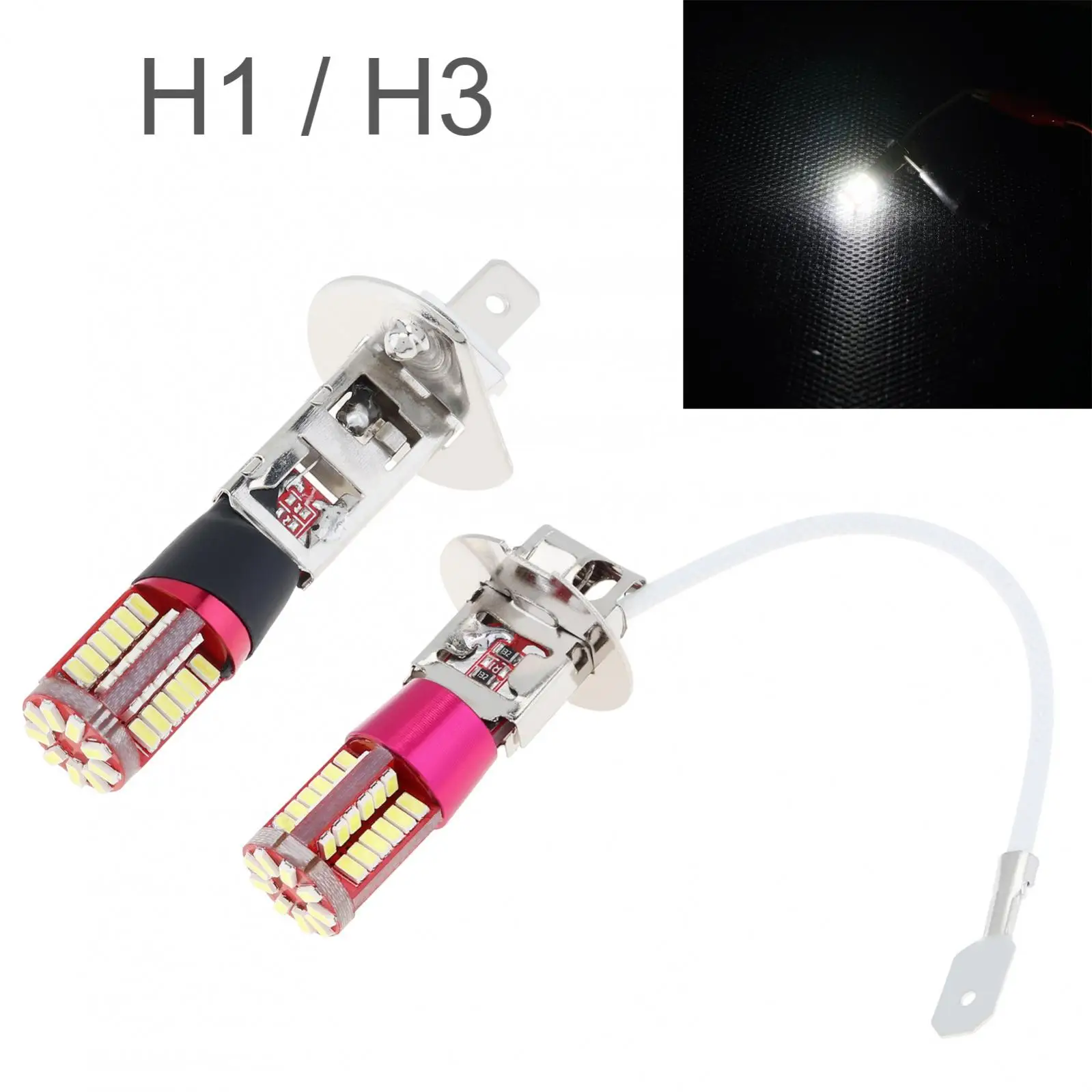 

H1 / H3 3014 57SMD 12V 10W 6000K Canbus Super Bright Car Fog Light, Super Bright Fog Light